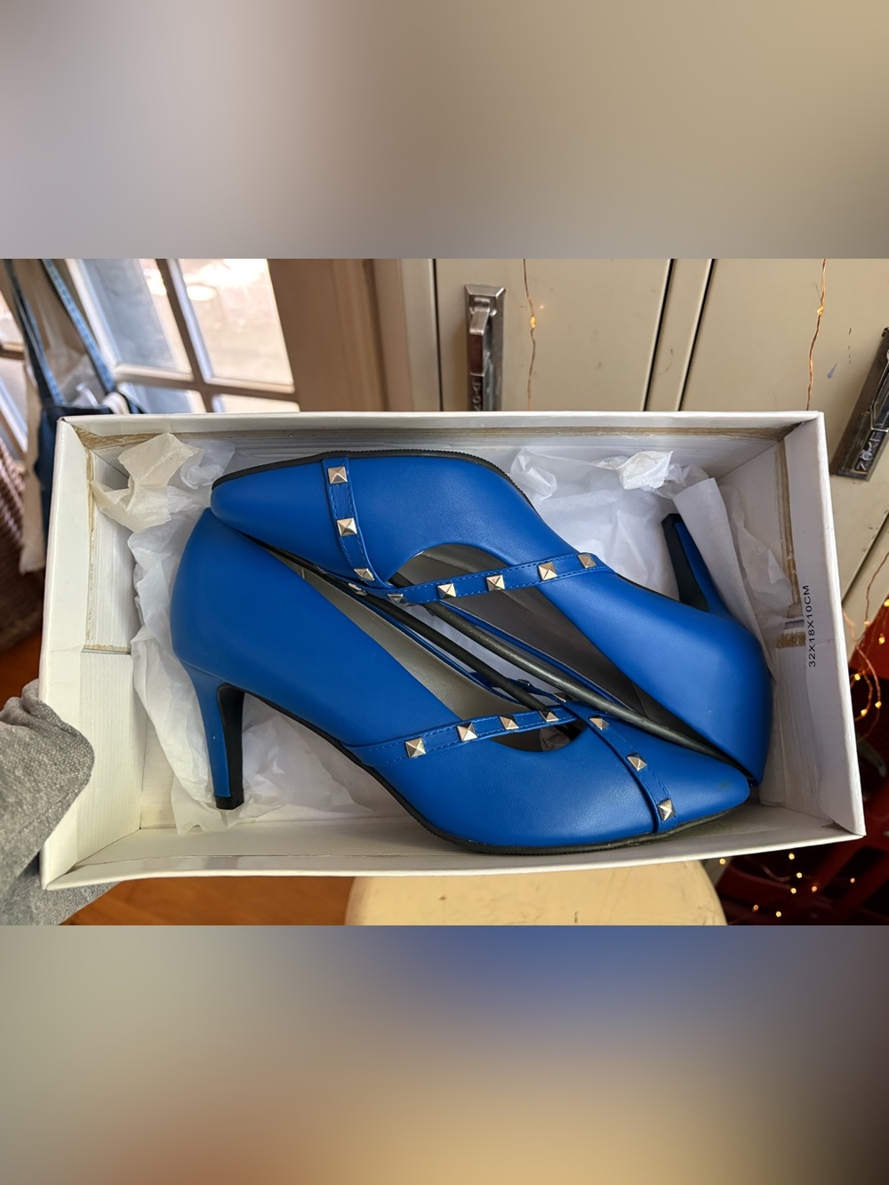 Classique Cobalt Blue Studded Heels